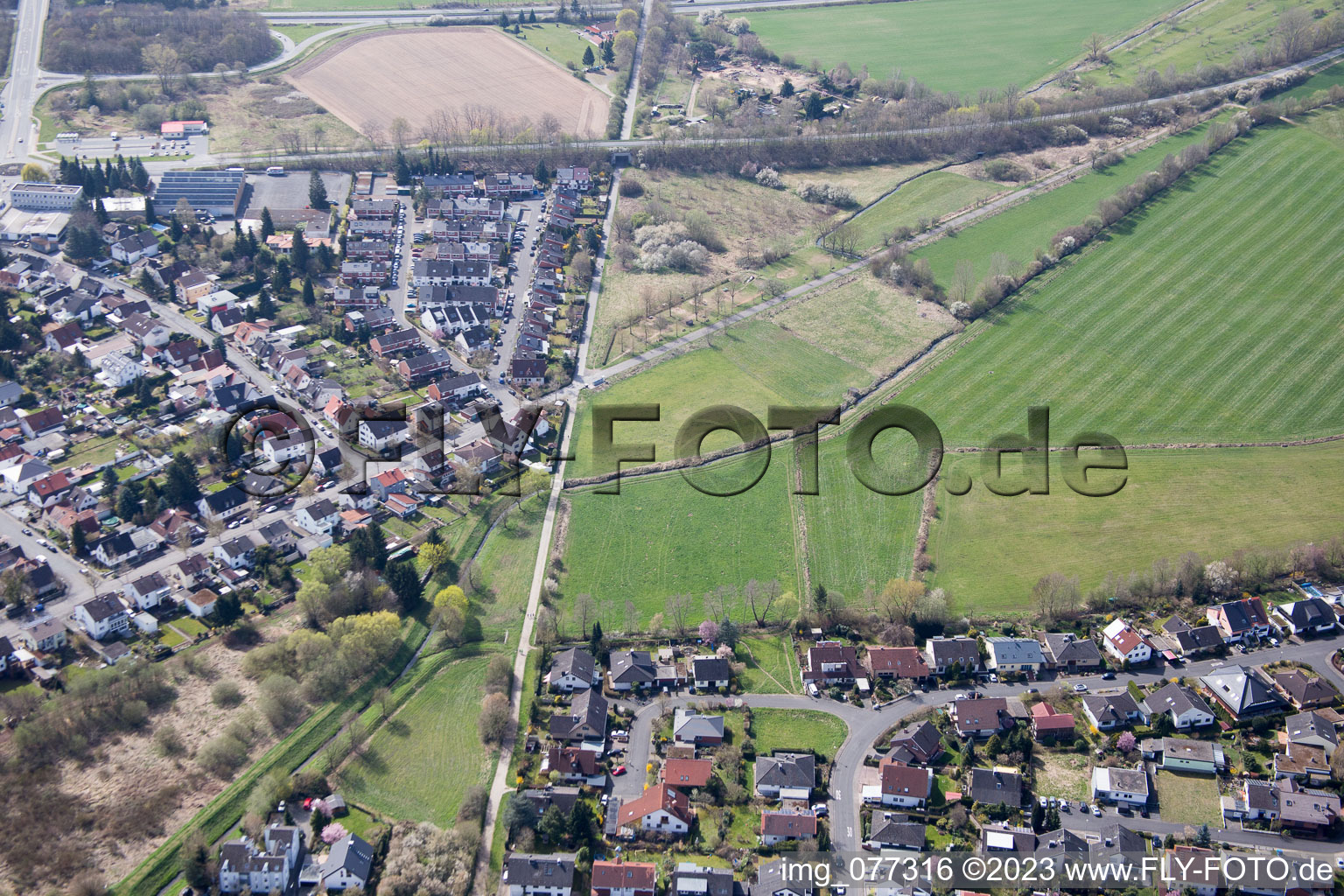 Drohnenbild von Dieburg im Bundesland Hessen, Deutschland