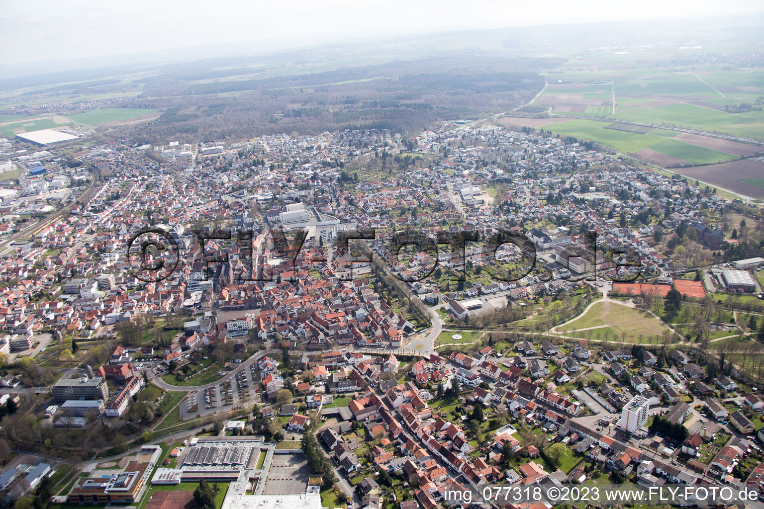 Dieburg im Bundesland Hessen, Deutschland von einer Drohne aus