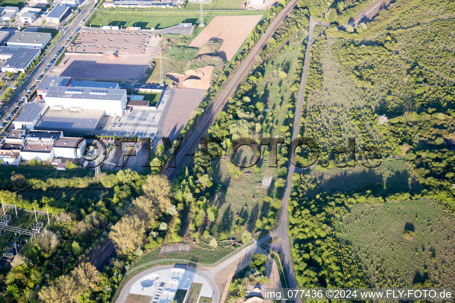 Luftaufnahme von Landesgartenschau 2015 in Landau in der Pfalz im Bundesland Rheinland-Pfalz, Deutschland