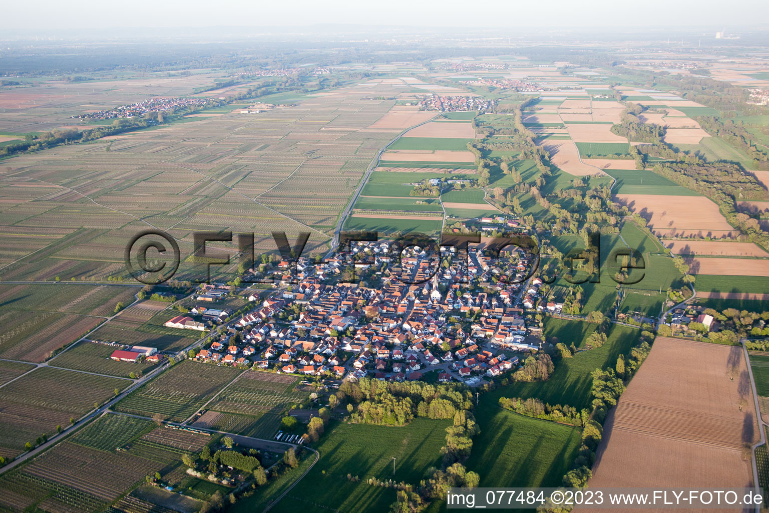 Luftbild von Venningen im Bundesland Rheinland-Pfalz, Deutschland
