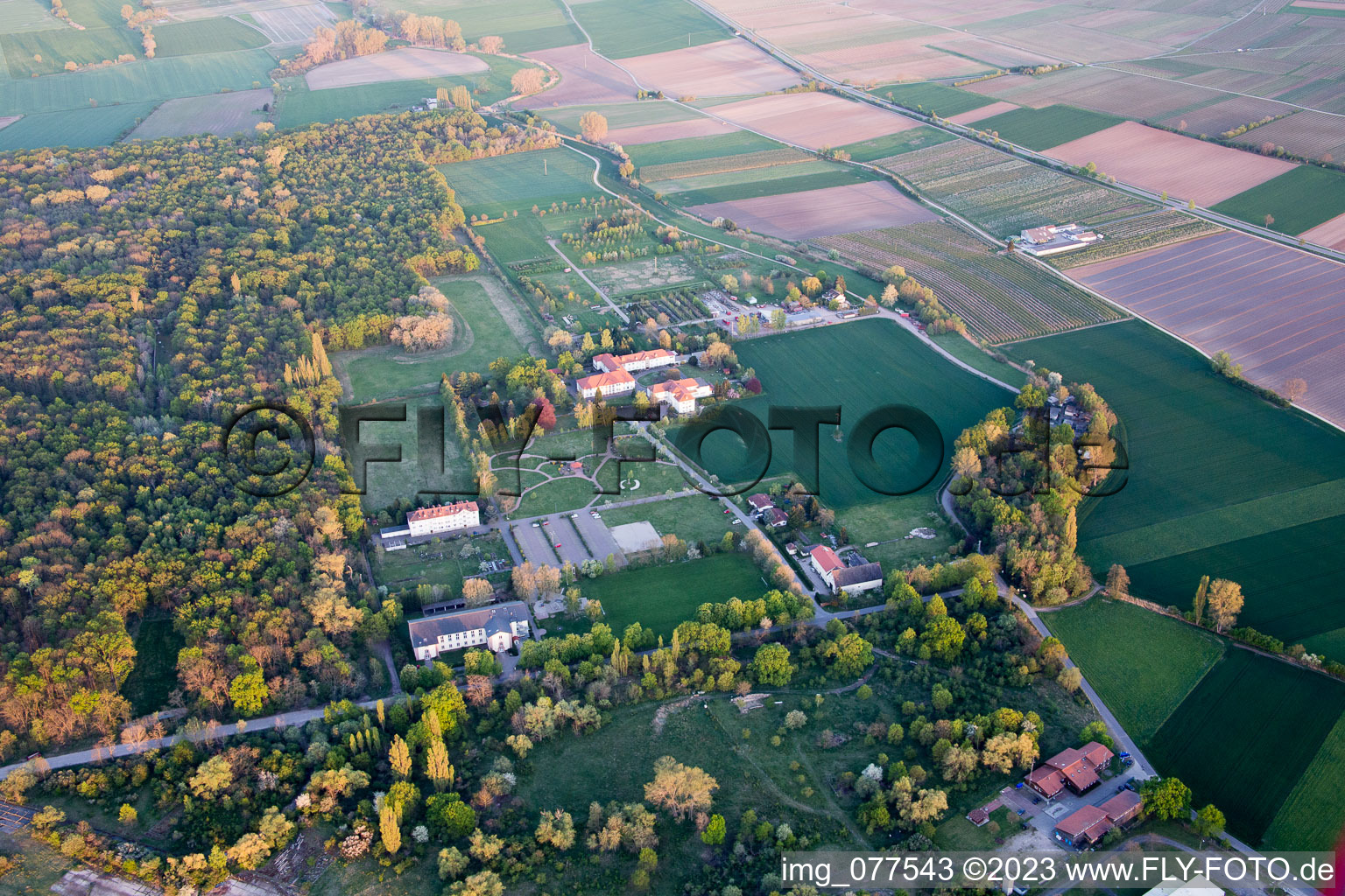 Luftbild von Campus Lachen Diakonissen im Ortsteil Speyerdorf in Neustadt an der Weinstraße im Bundesland Rheinland-Pfalz, Deutschland