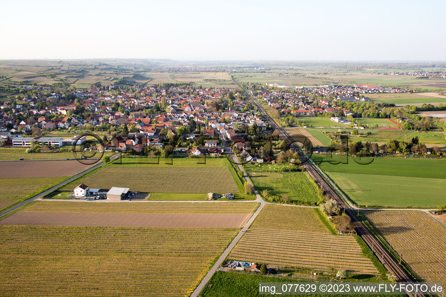 Luftbild von Alsheim-Gronau im Bundesland Rheinland-Pfalz, Deutschland