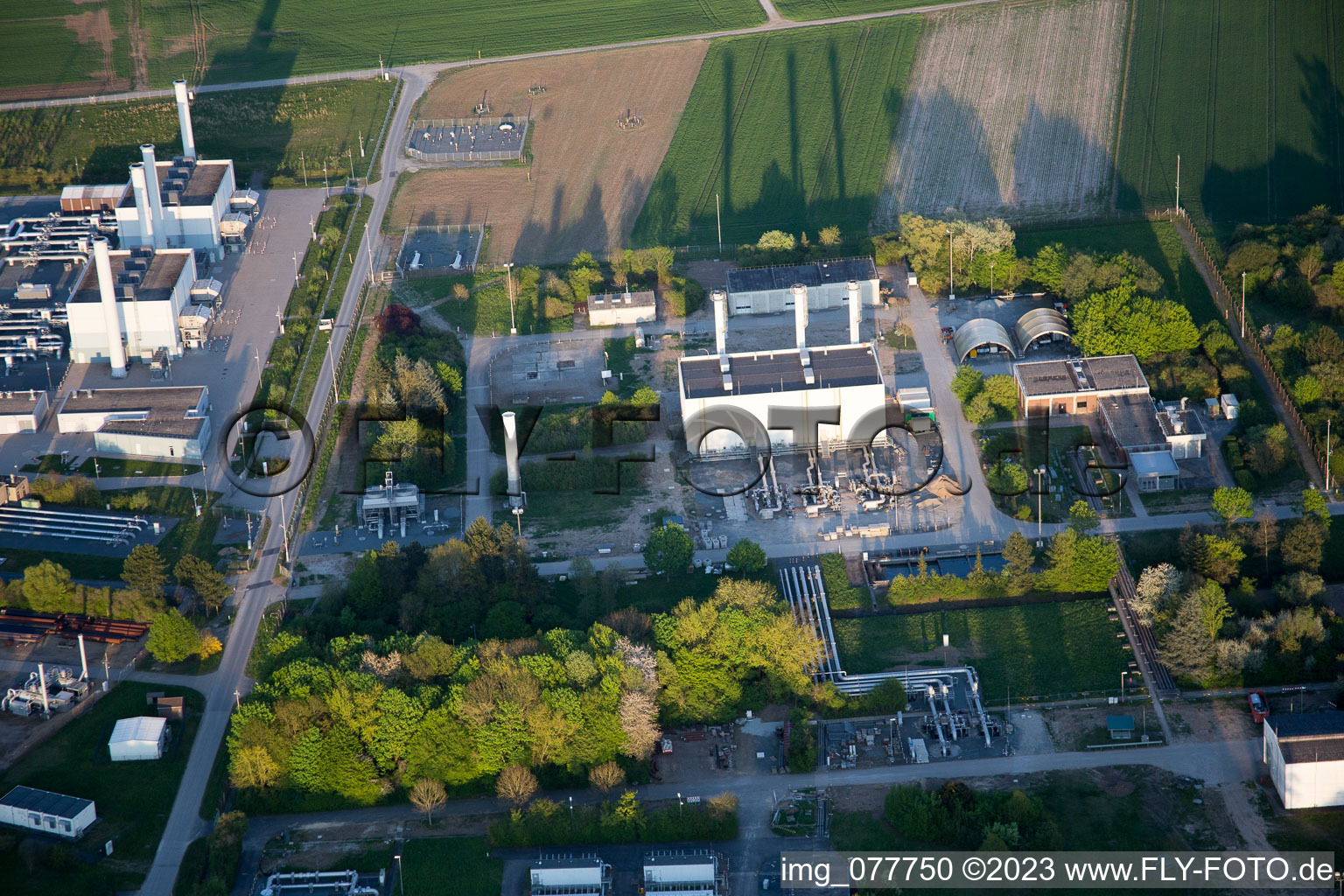 Luftbild von Alsbach-Hähnlein, Open Grid Europe im Bundesland Hessen, Deutschland