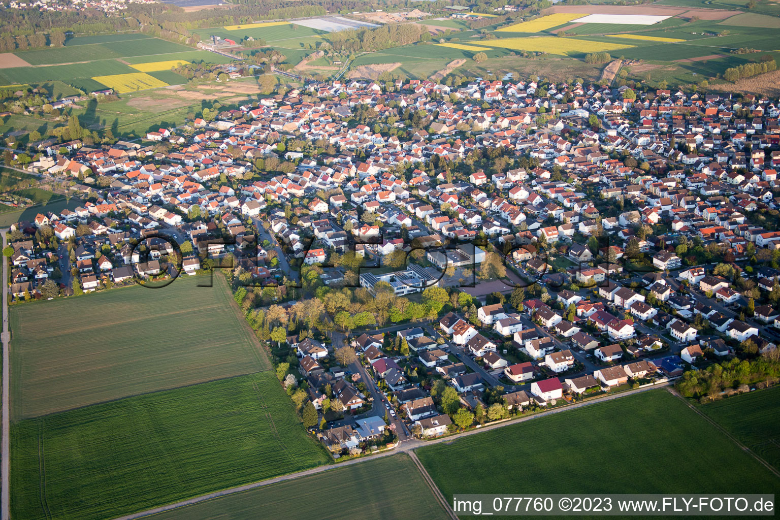 Alsbach-Hähnlein im Bundesland Hessen, Deutschland von oben