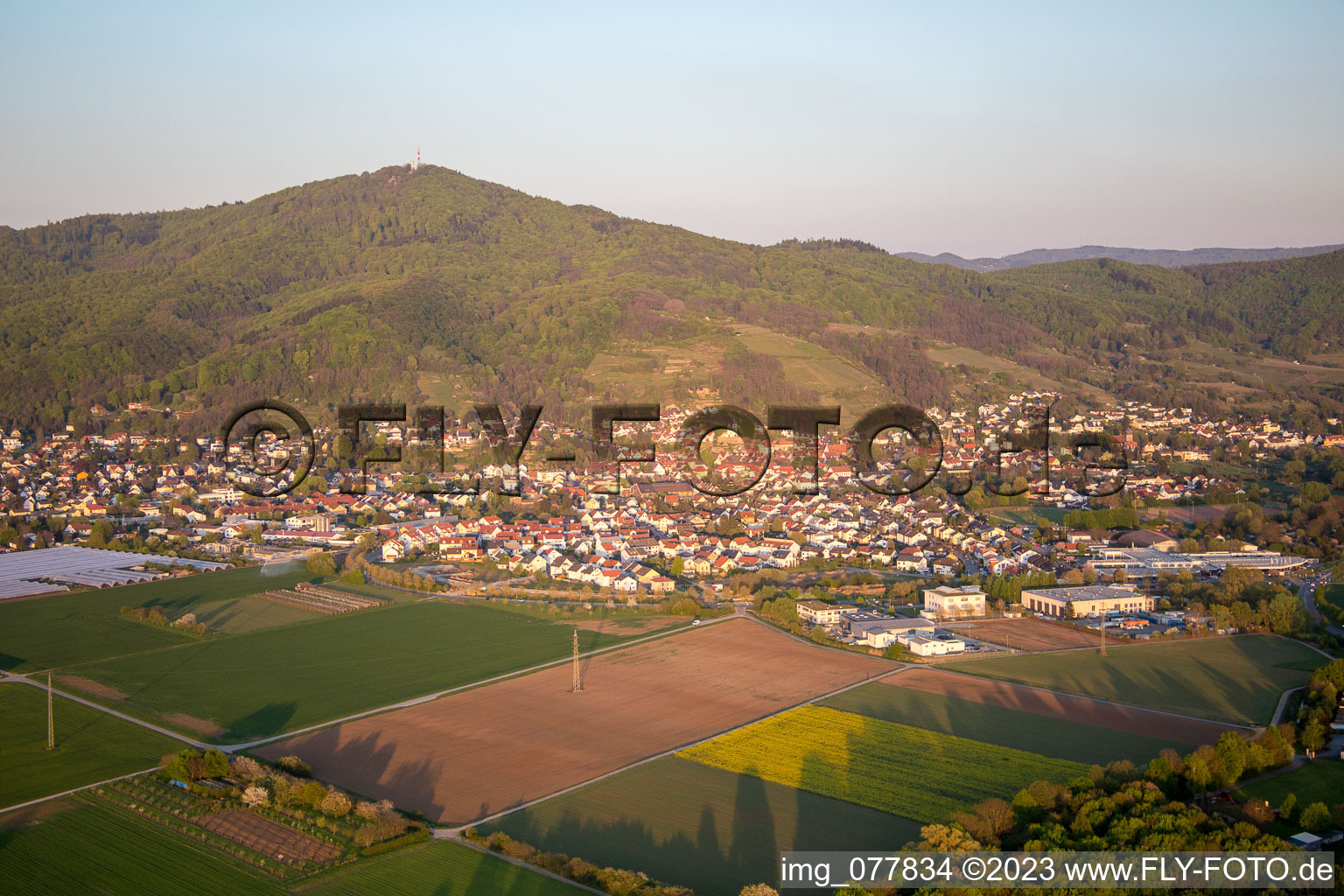 Zwingenberg im Bundesland Hessen, Deutschland von der Drohne aus gesehen