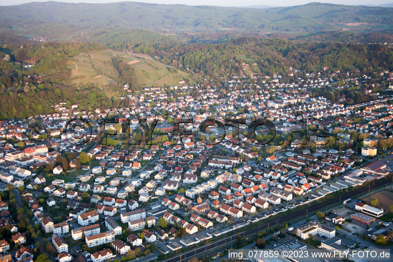 Luftbild von Auerbach im Bundesland Hessen, Deutschland
