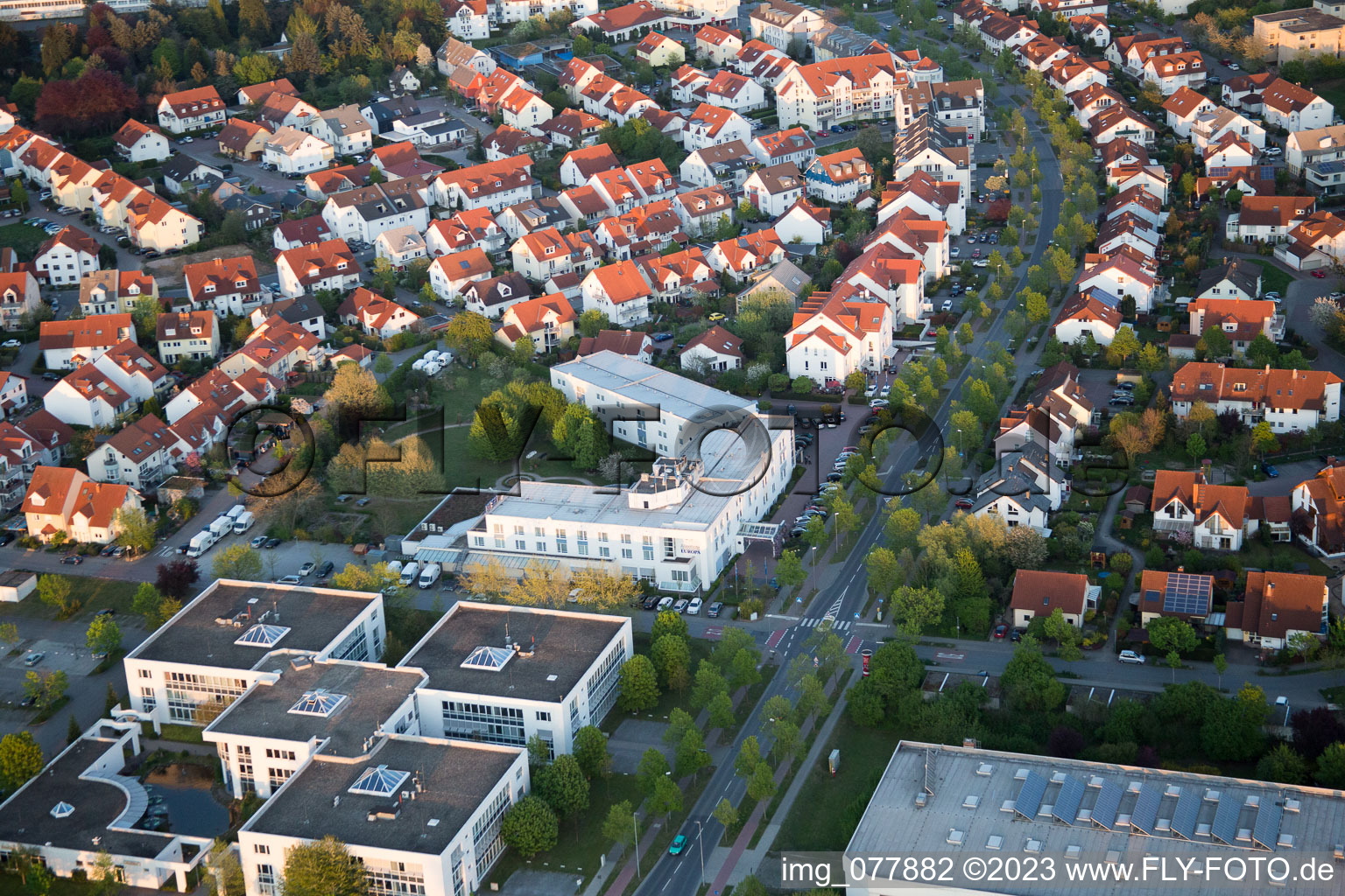 Luftaufnahme von Bensheim im Bundesland Hessen, Deutschland