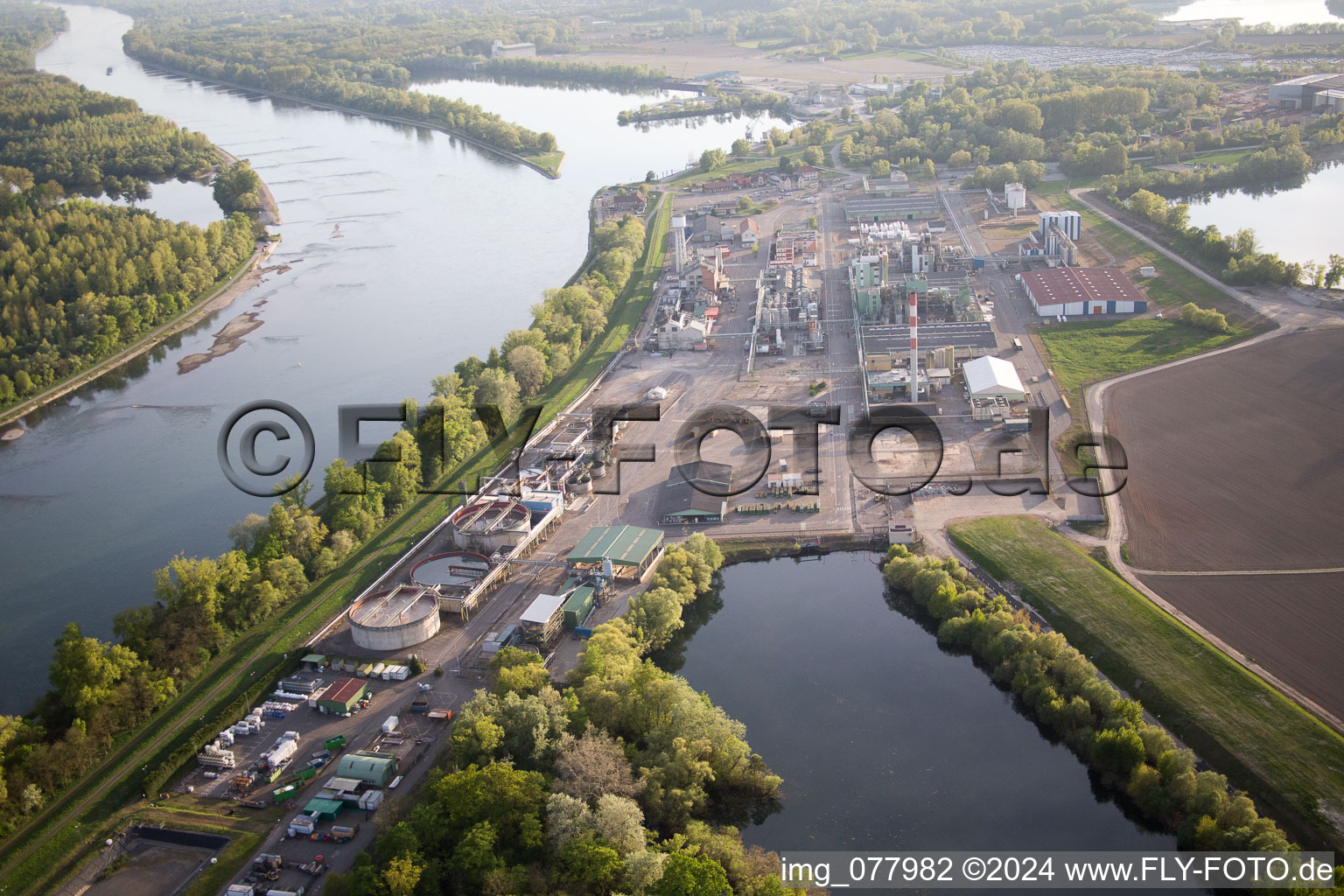 Lauterbourg (Elsaß), Industrie am Rhein im Bundesland Bas-Rhin, Frankreich