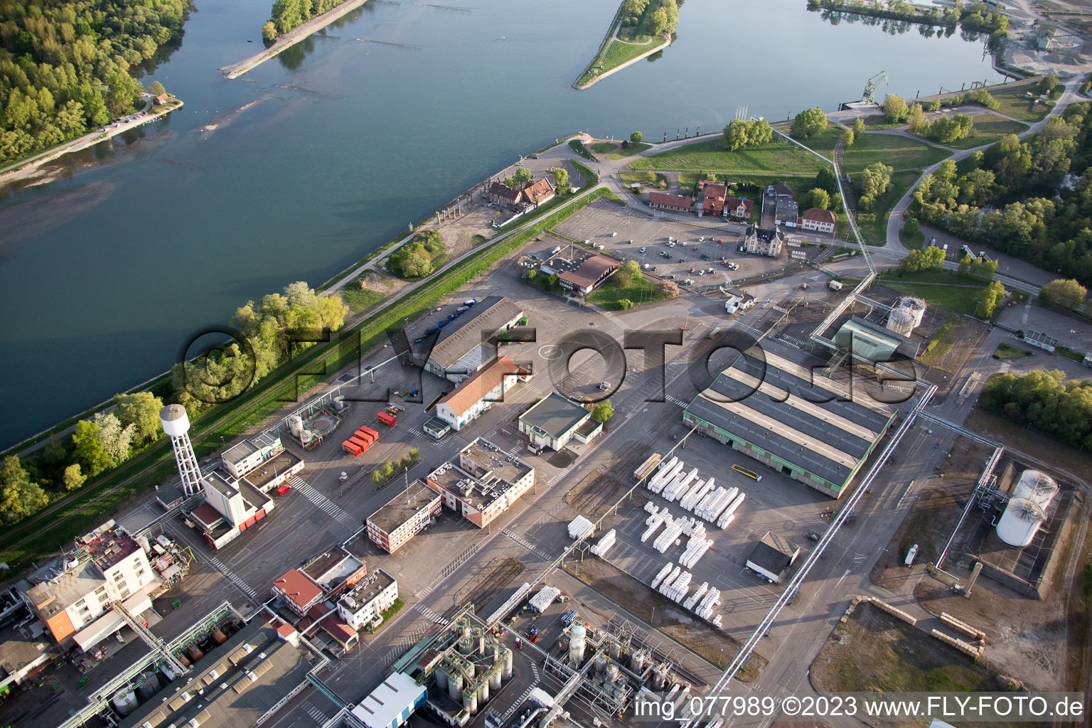 Lauterbourg Industrie am Rhein im Bundesland Bas-Rhin, Frankreich