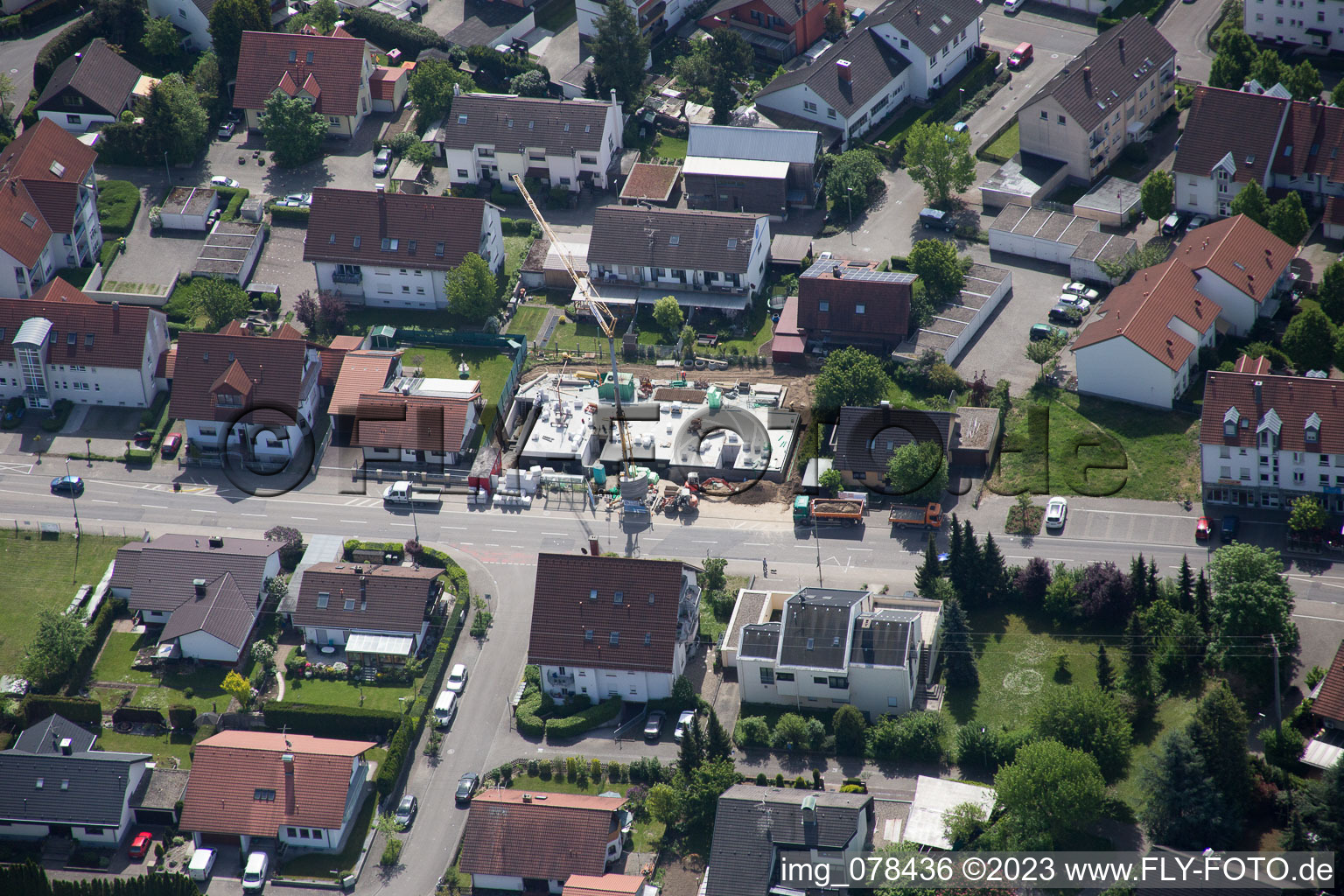 Luftbild von Hagenbach im Bundesland Rheinland-Pfalz, Deutschland