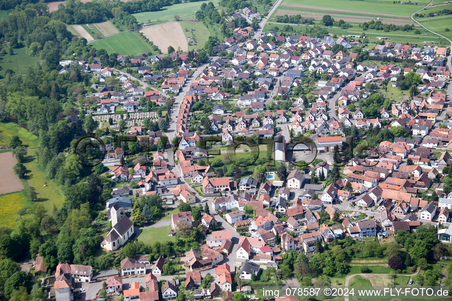 Dorf - Ansicht in Berg (Pfalz) im Bundesland Rheinland-Pfalz, Deutschland