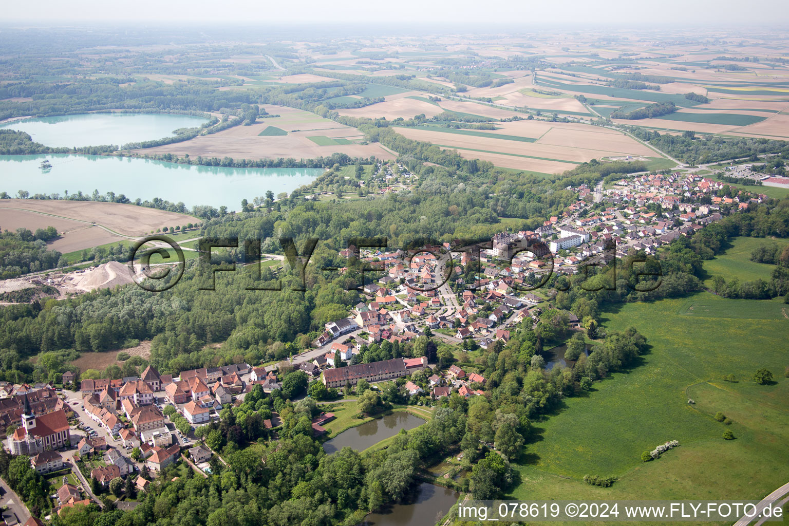 Luftbild von Lauterbourg im Bundesland Bas-Rhin, Frankreich