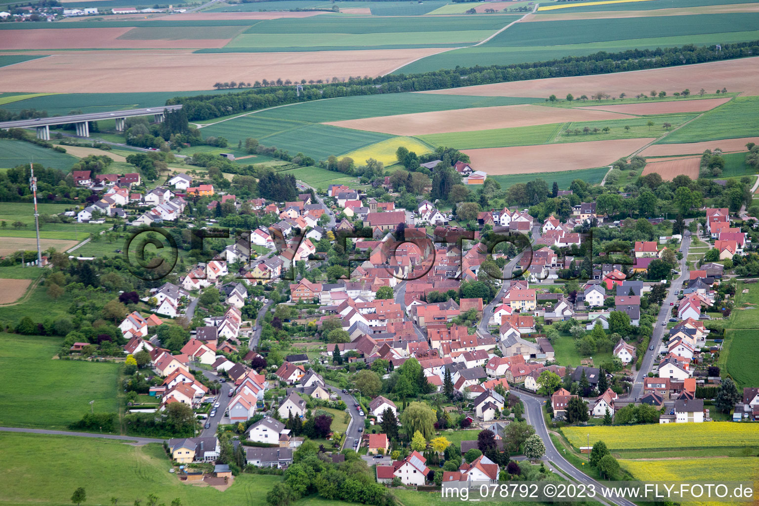 Luftbild von Vasbühl im Bundesland Bayern, Deutschland