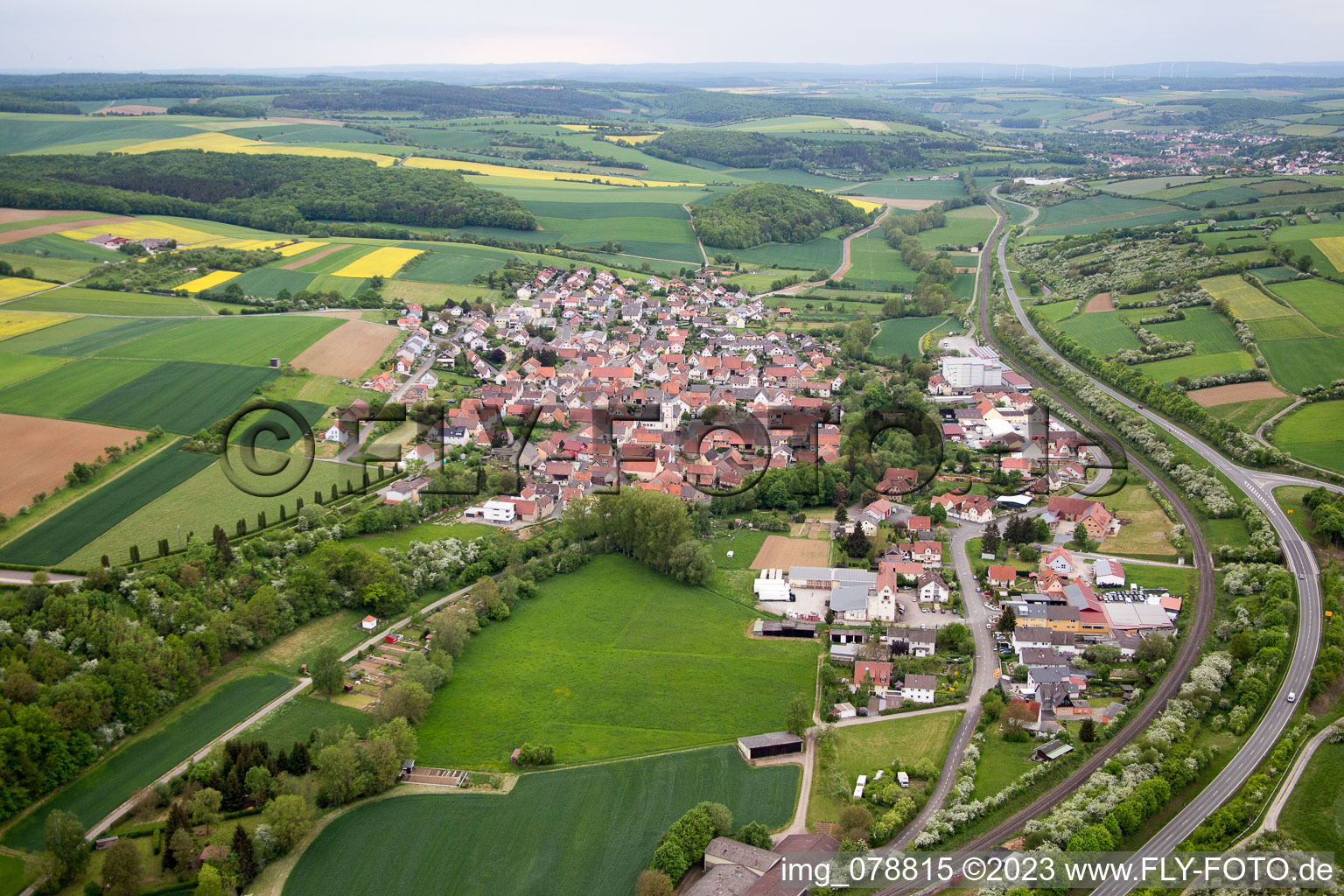 Gänheim im Bundesland Bayern, Deutschland von oben gesehen