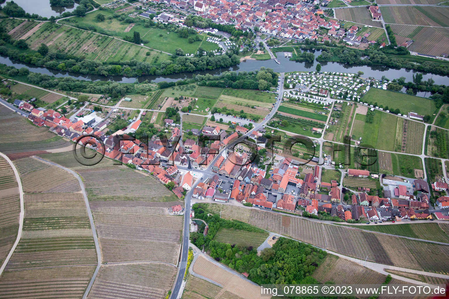 Luftbild von Nordheim in Nordheim am Main im Bundesland Bayern, Deutschland