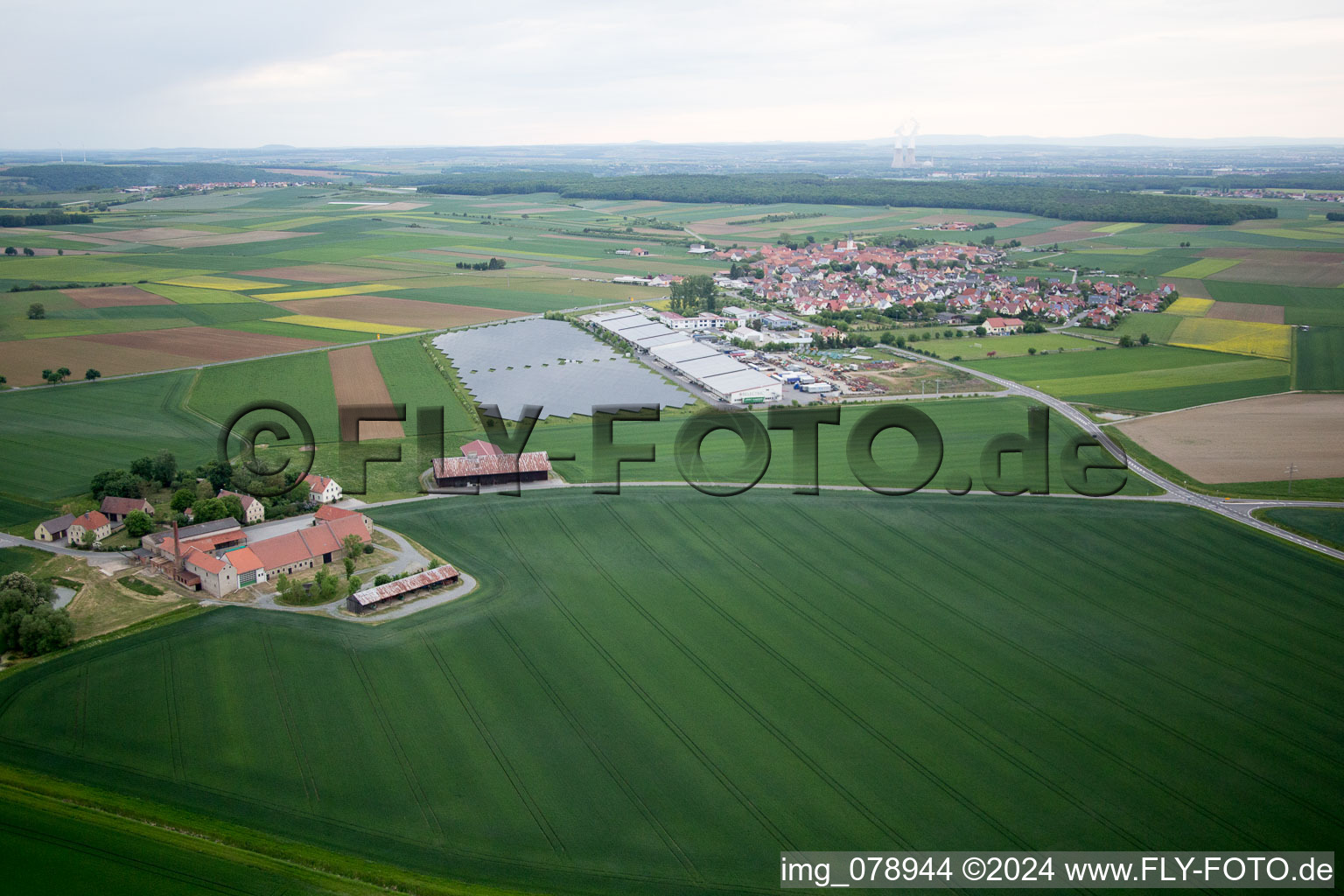 Luftbild von Kolitzheim im Bundesland Bayern, Deutschland