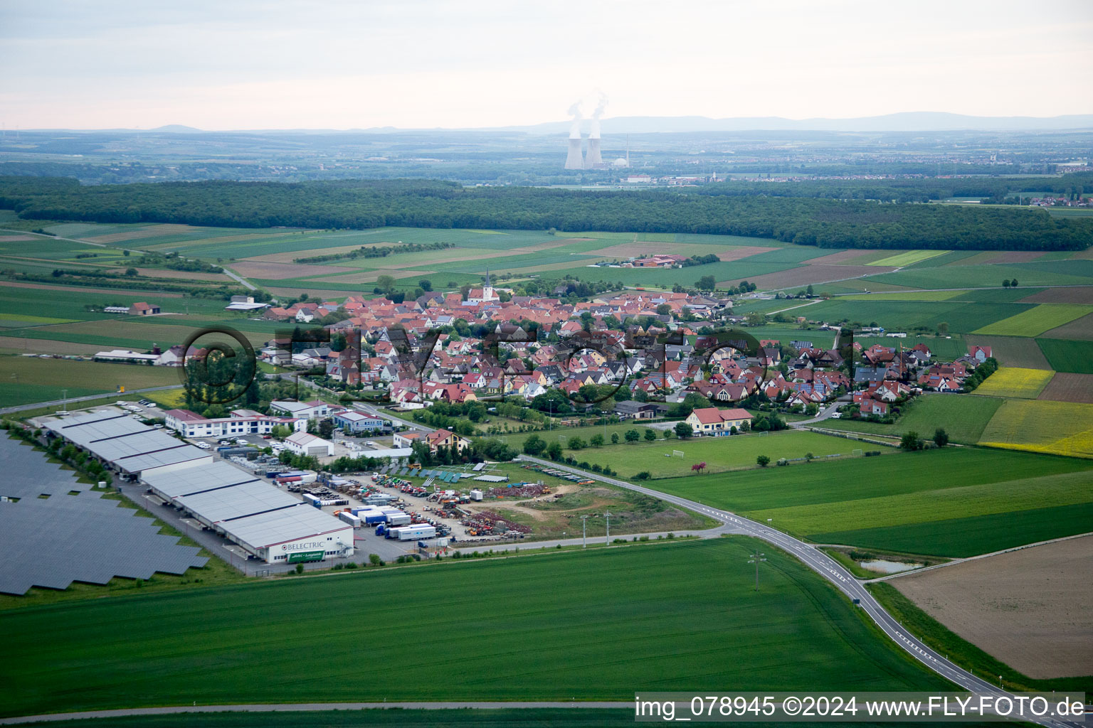 Luftaufnahme von Kolitzheim im Bundesland Bayern, Deutschland