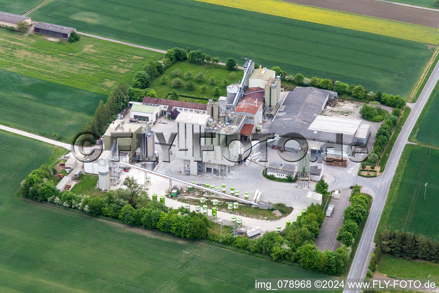 Beton- und Baustoffmischwerk in Sulzheim im Bundesland Bayern, Deutschland