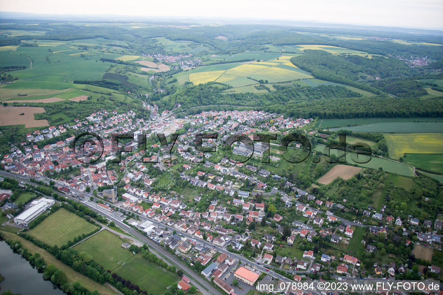 Luftaufnahme von Schonungen im Bundesland Bayern, Deutschland