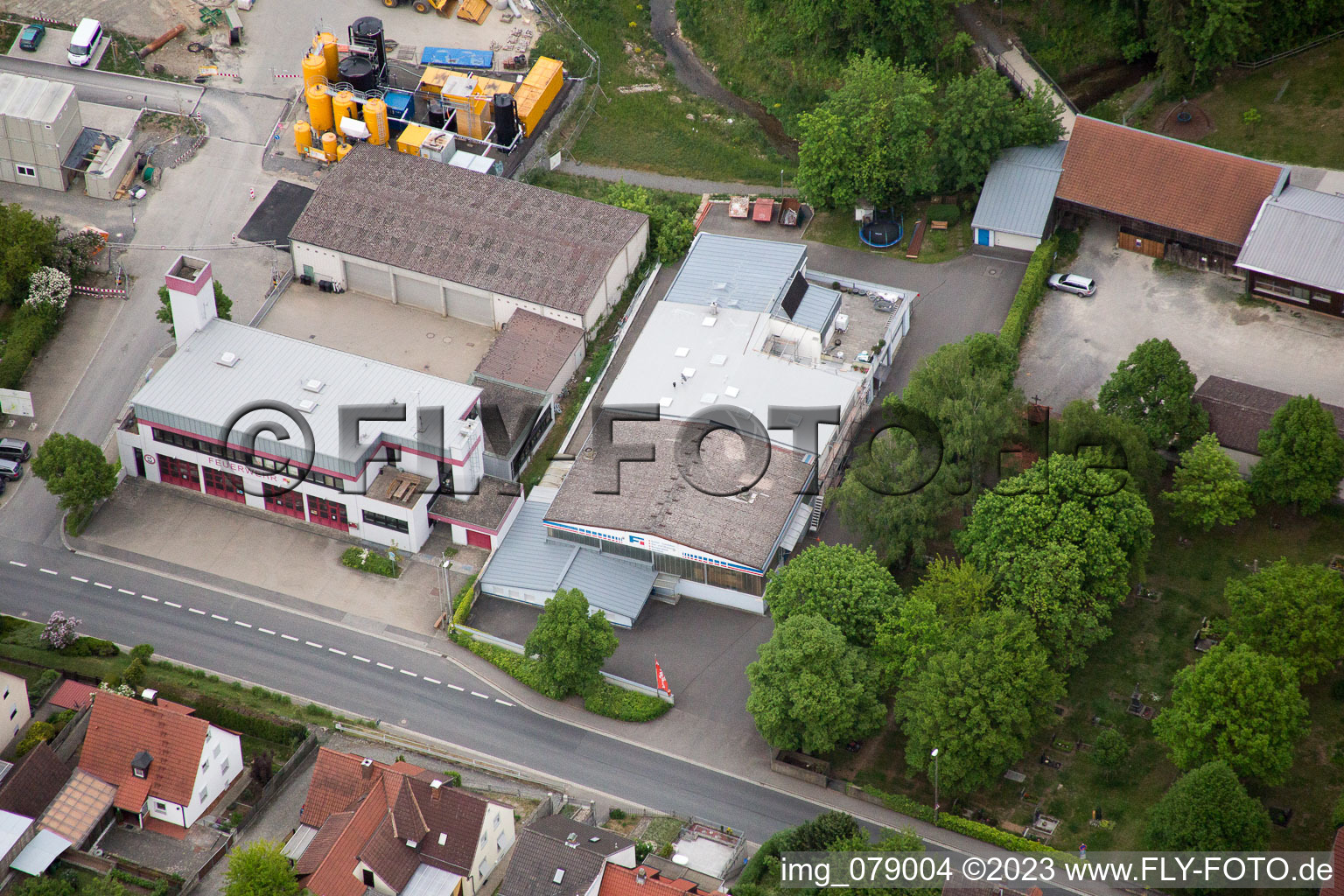 Luftaufnahme von Schonungen, Fuchs Metallbau GmbH Hofheimer Straße im Bundesland Bayern, Deutschland