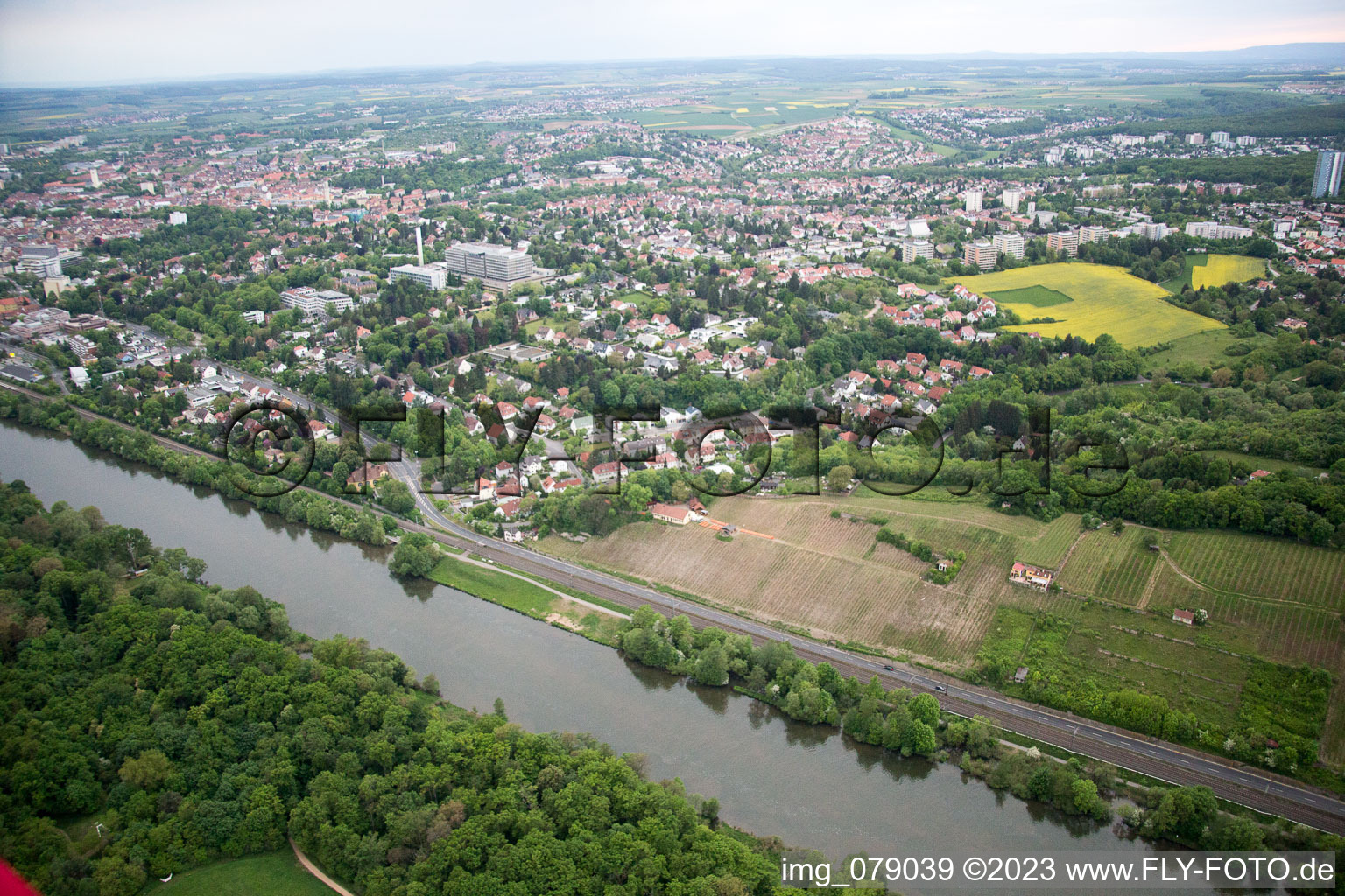 Luftbild von Schweinfurt im Bundesland Bayern, Deutschland