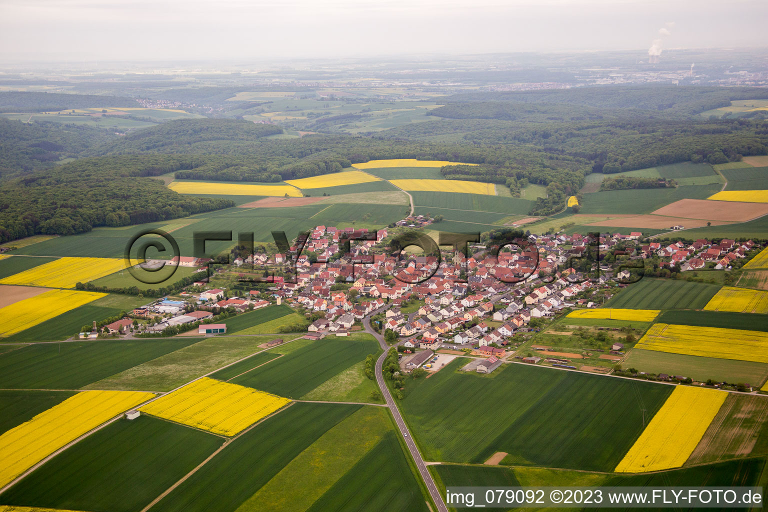 Luftbild von Hesselbach im Bundesland Bayern, Deutschland