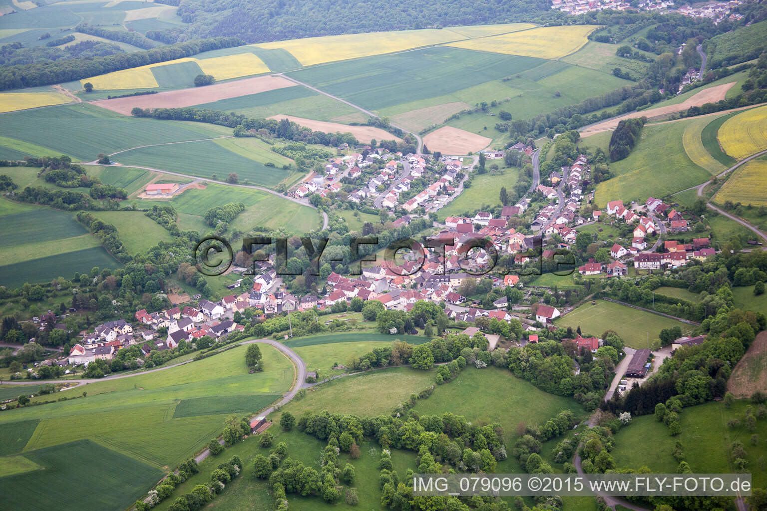 Schonungen im Bundesland Bayern, Deutschland von einer Drohne aus