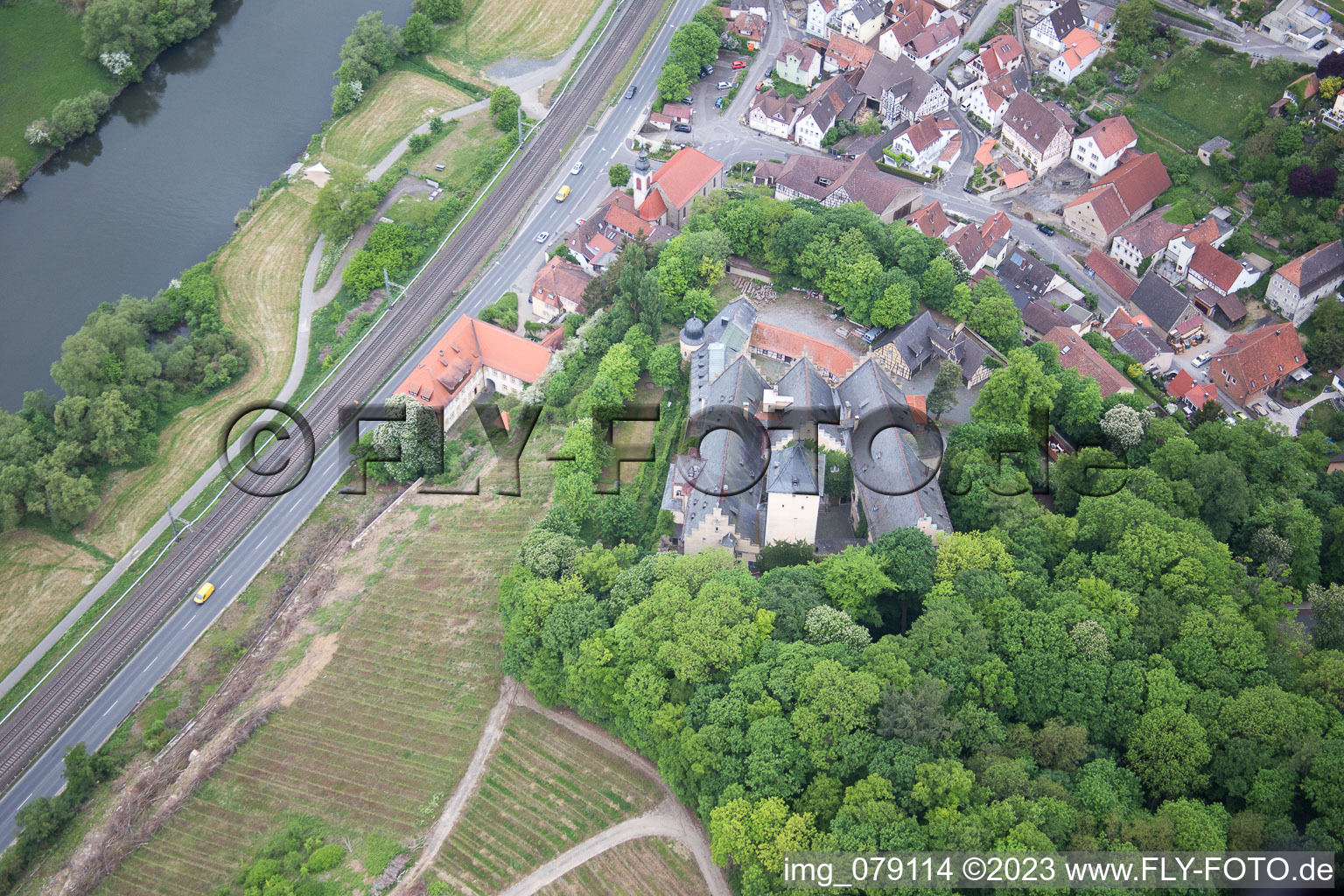 Mainberg im Bundesland Bayern, Deutschland von einer Drohne aus