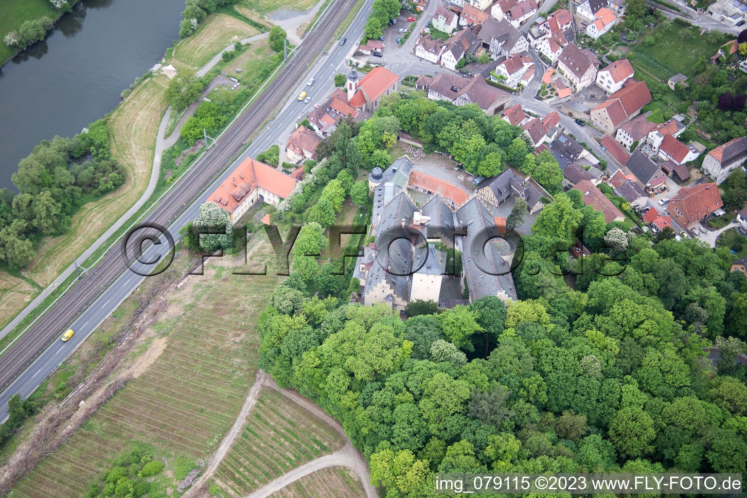 Mainberg im Bundesland Bayern, Deutschland von der Drohne aus gesehen