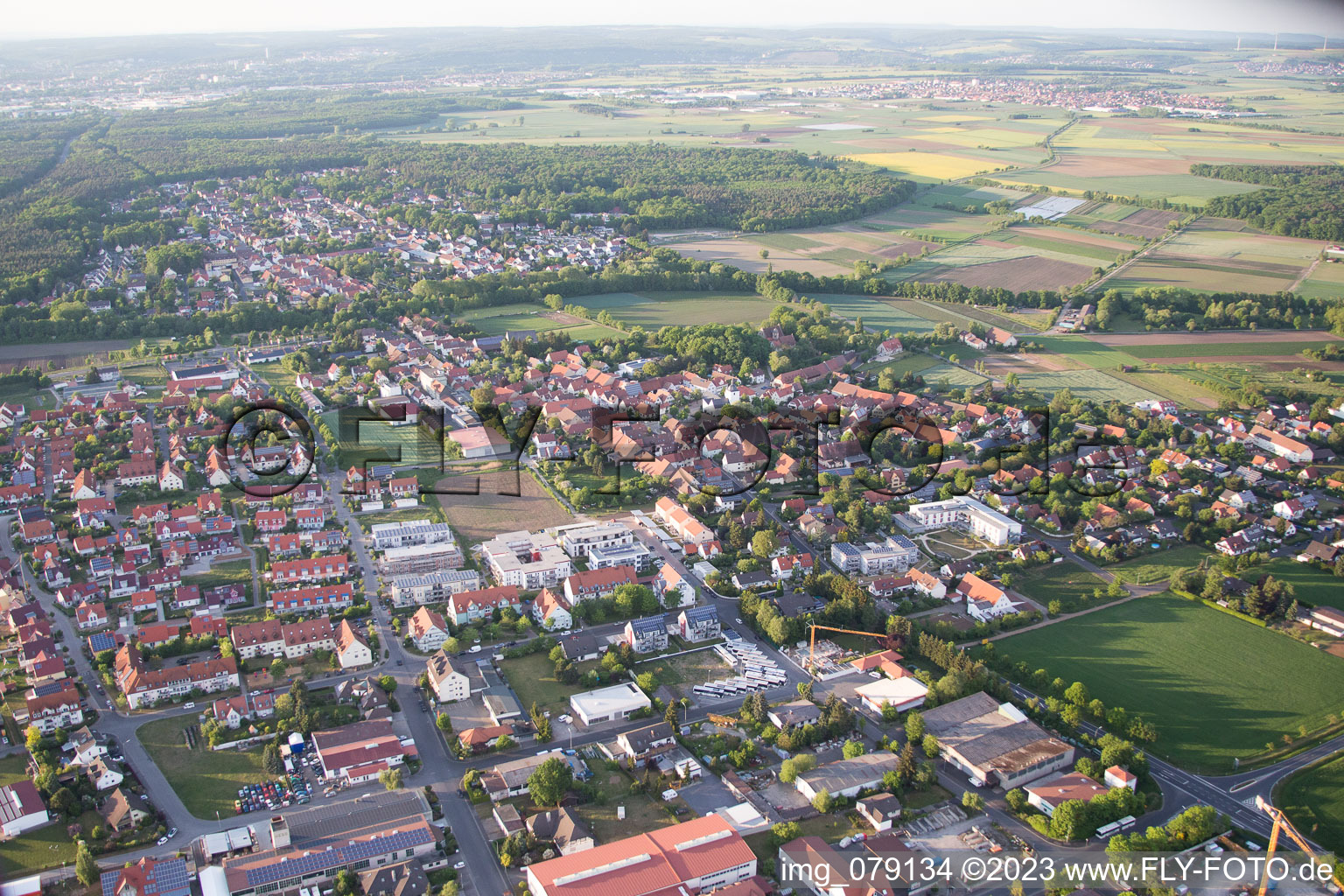 Luftaufnahme von Schwebheim im Bundesland Bayern, Deutschland