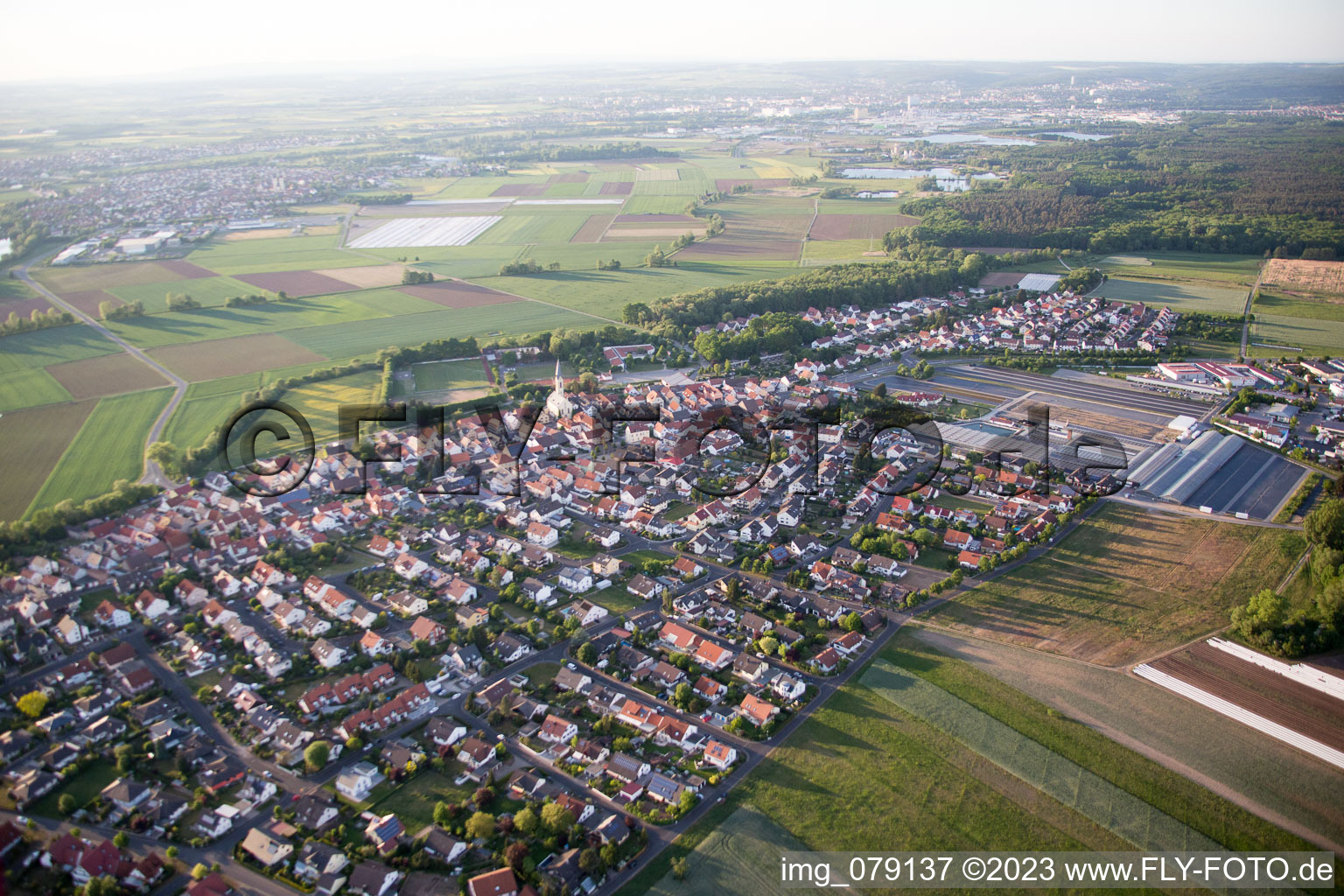 Luftbild von Röthlein im Bundesland Bayern, Deutschland