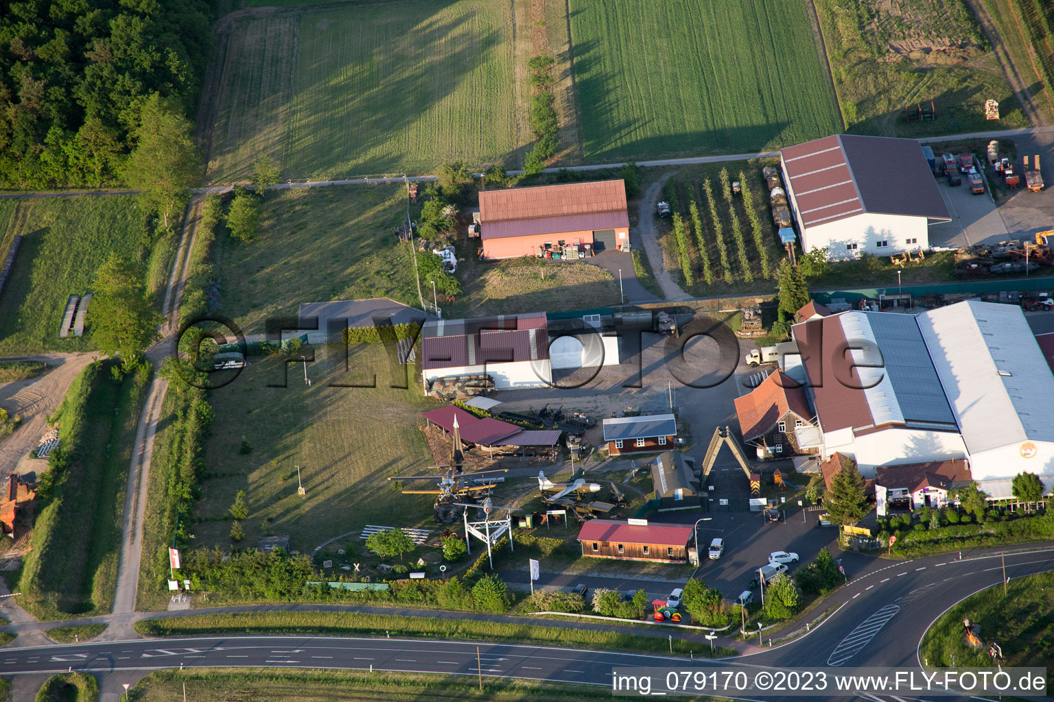 Luftaufnahme von Stammheim, Militärmuseum im Bundesland Bayern, Deutschland