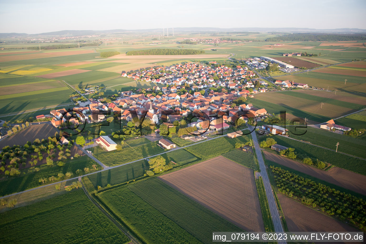 Kolitzheim im Bundesland Bayern, Deutschland aus der Luft