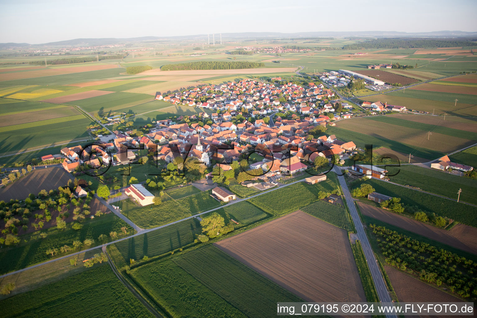 Kolitzheim im Bundesland Bayern, Deutschland von oben gesehen