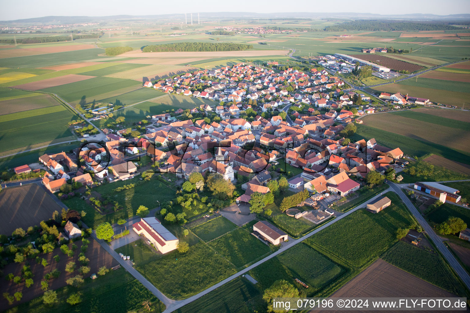 Kolitzheim im Bundesland Bayern, Deutschland vom Flugzeug aus