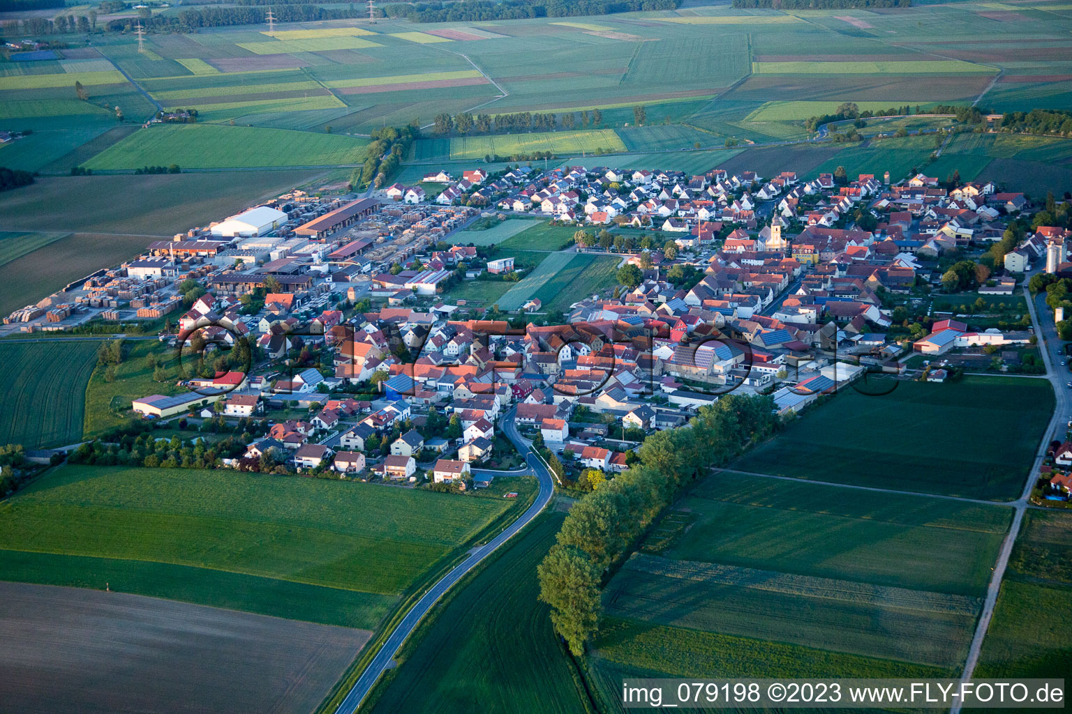 Kolitzheim im Bundesland Bayern, Deutschland aus der Luft betrachtet