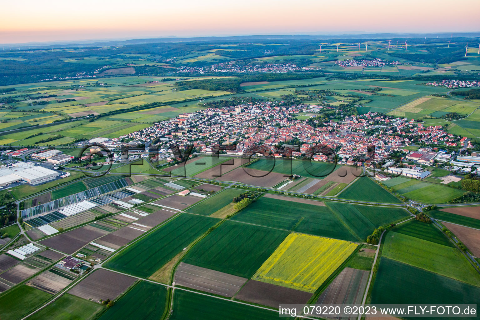 Luftbild von Von Südwesten in Gochsheim im Bundesland Bayern, Deutschland