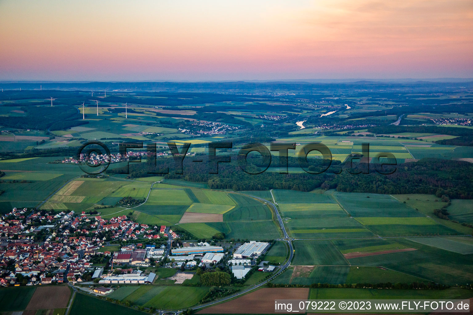 Luftbild von Gochsheim im Bundesland Bayern, Deutschland