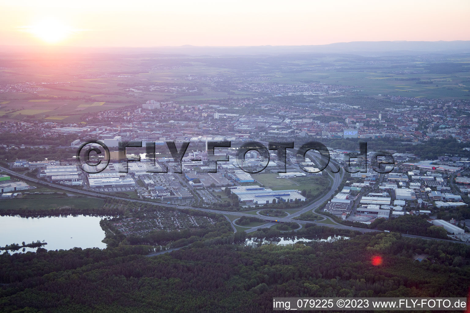 Luftaufnahme von Schweinfurt-Zentrum im Bundesland Bayern, Deutschland