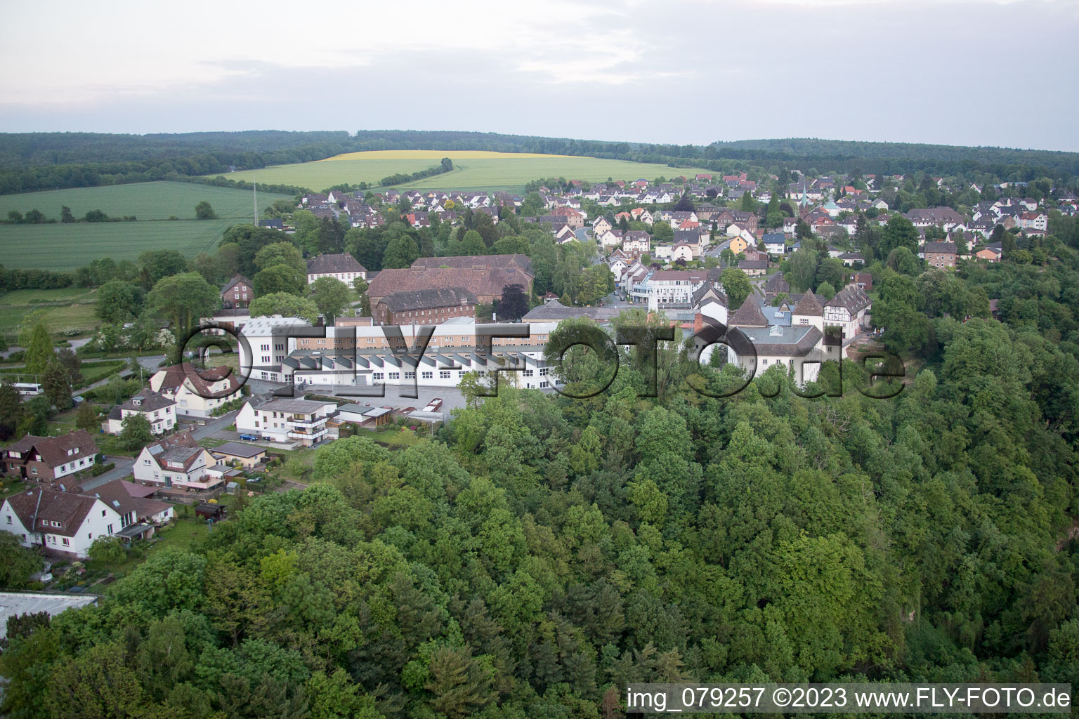 Schrägluftbild von Fürstenberg im Bundesland Niedersachsen, Deutschland
