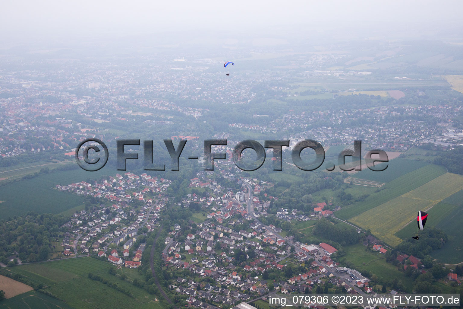 Luftbild von Detmold im Bundesland Nordrhein-Westfalen, Deutschland