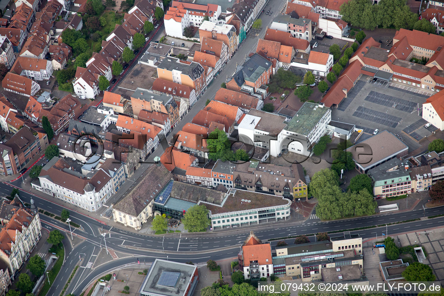 Hameln im Bundesland Niedersachsen, Deutschland von oben