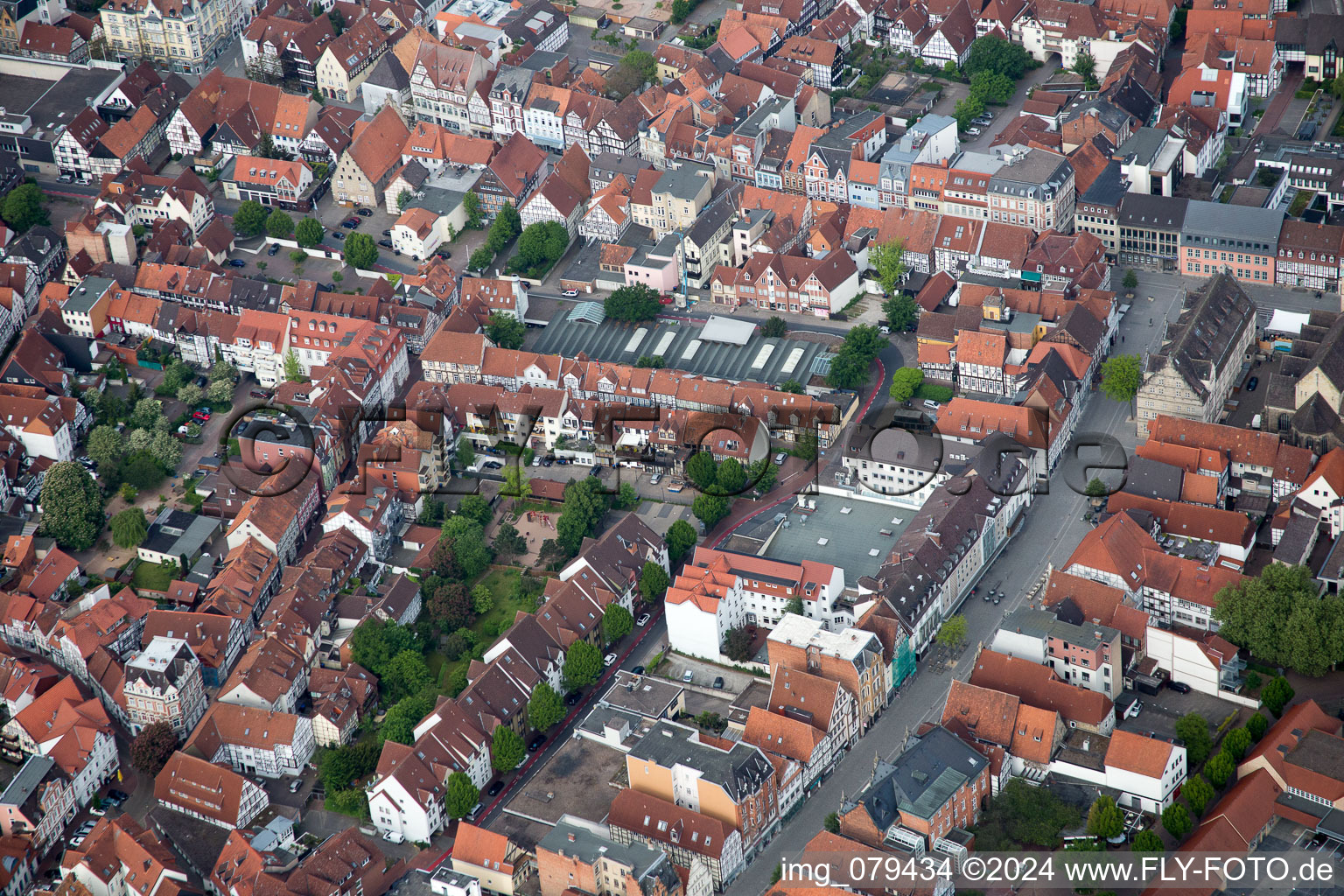 Hameln im Bundesland Niedersachsen, Deutschland von oben gesehen