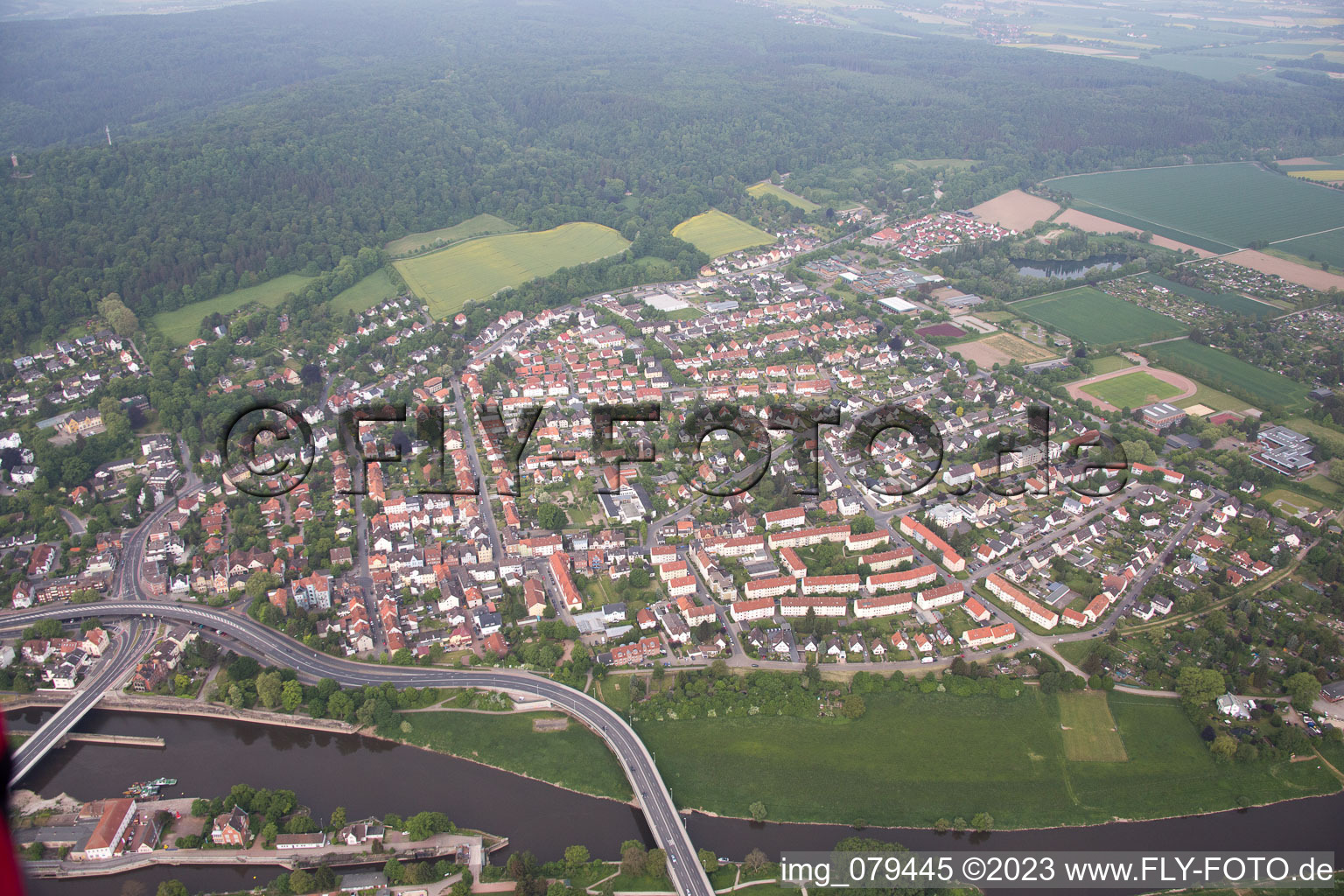 Luftbild von Hameln im Bundesland Niedersachsen, Deutschland