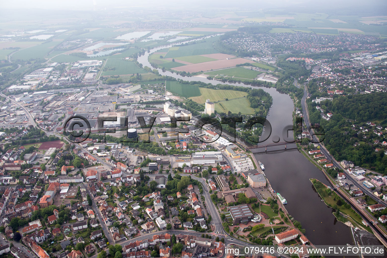 Hameln im Bundesland Niedersachsen, Deutschland von oben