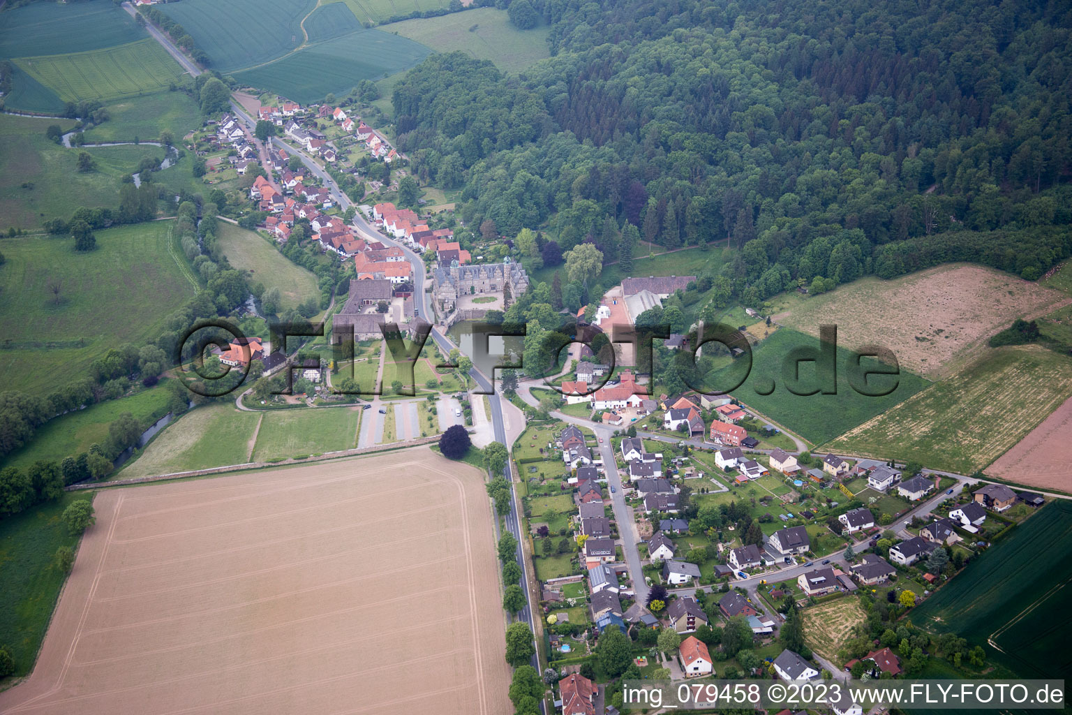 Luftbild von Hämelschenburg im Bundesland Niedersachsen, Deutschland