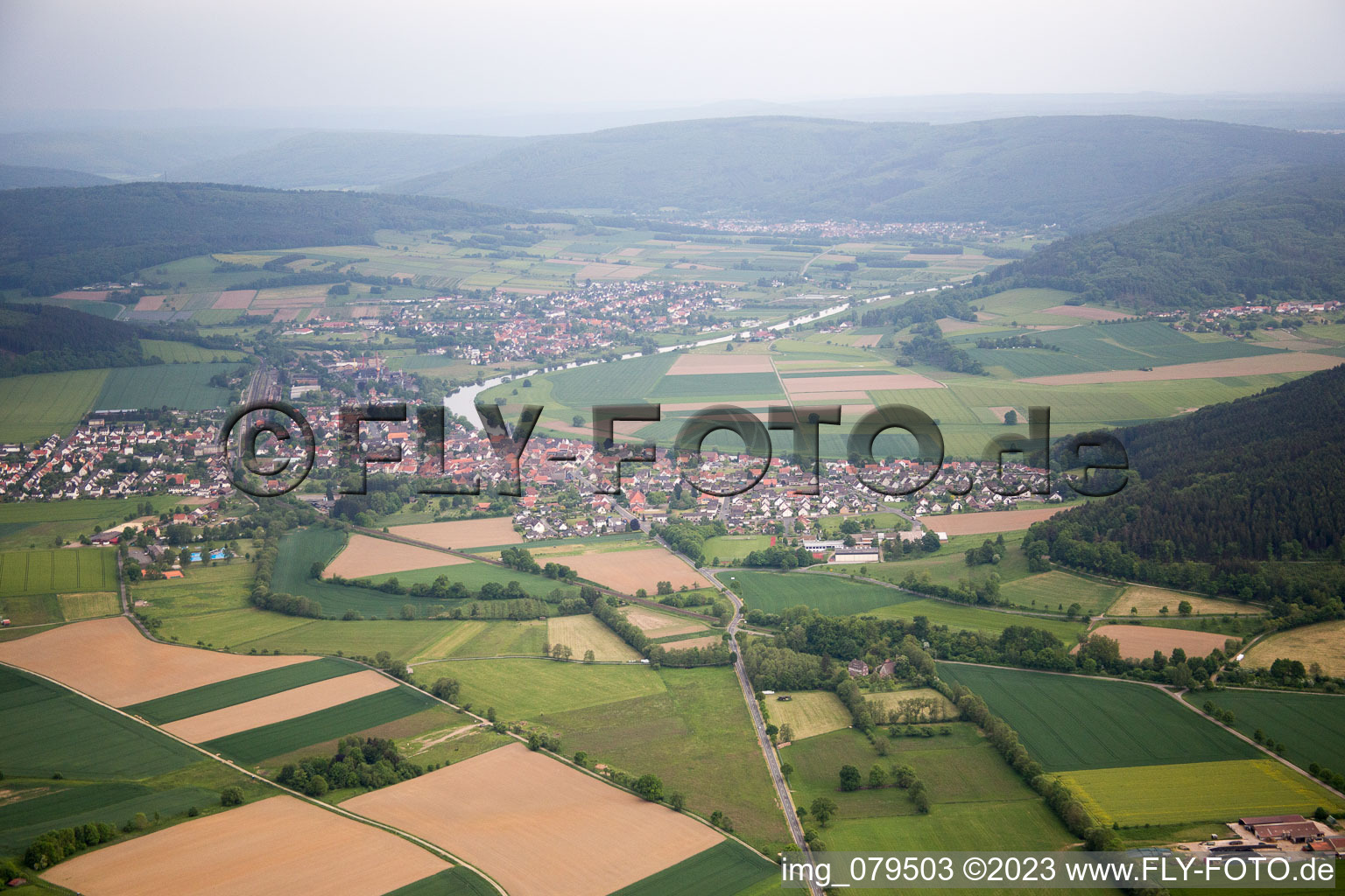 Luftbild von Bodenfelde im Bundesland Niedersachsen, Deutschland