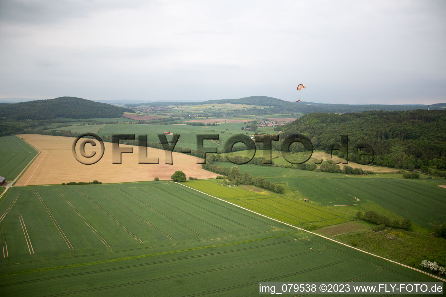 Luftaufnahme von Eberhausen, Propellersuche erfolglos im Bundesland Niedersachsen, Deutschland