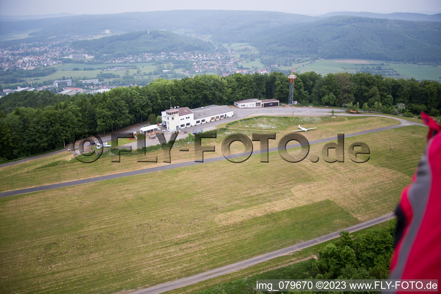 Luftaufnahme von Bad Pyrmont, Flugplatz im Bundesland Niedersachsen, Deutschland
