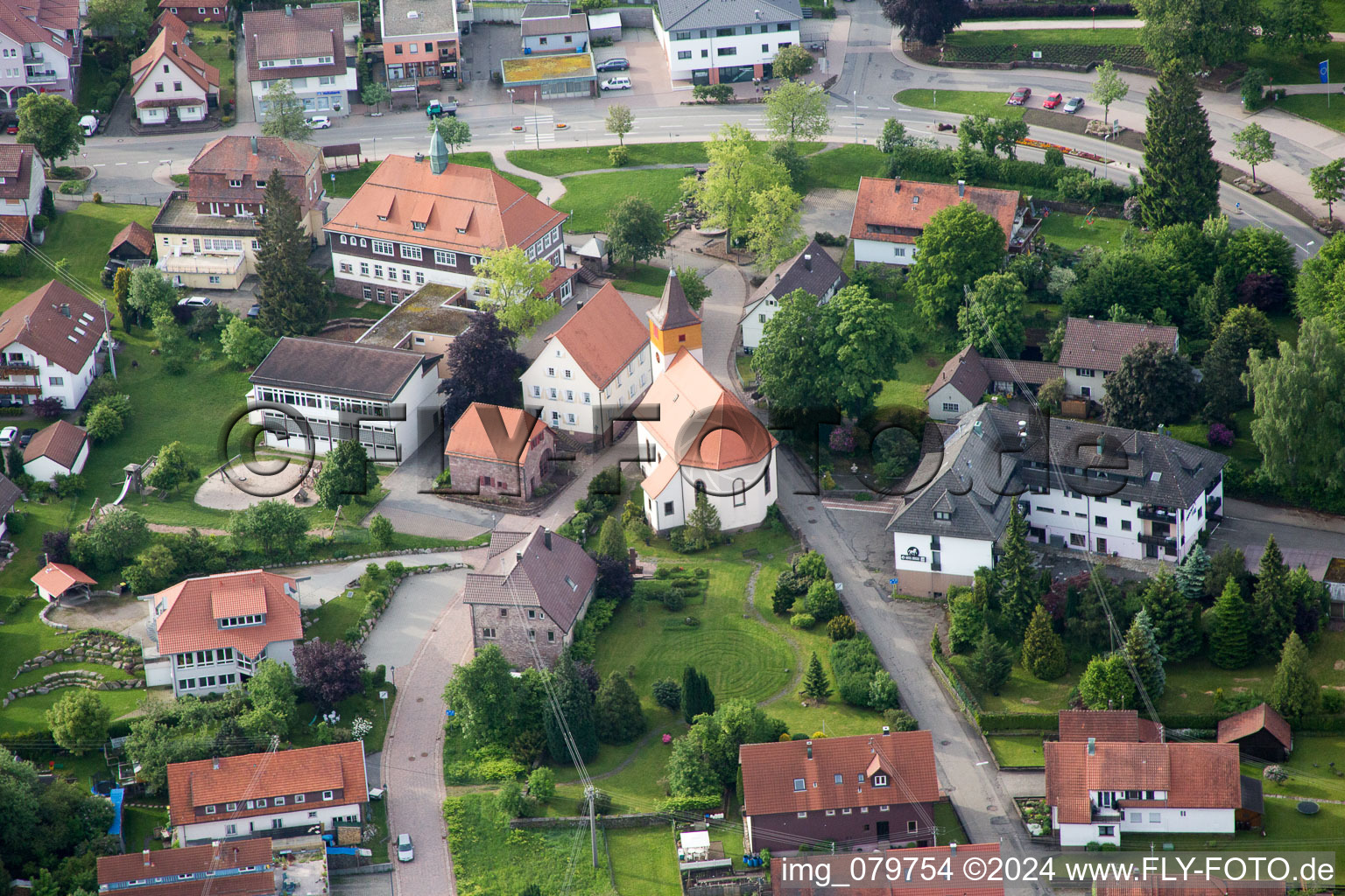 Dorf - Ansicht in Dobel im Bundesland Baden-Württemberg, Deutschland